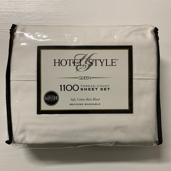 Hotel Style Queen Sheet Set 1100 Thread Count Limited Edition White Brand New - Picture 1 of 3